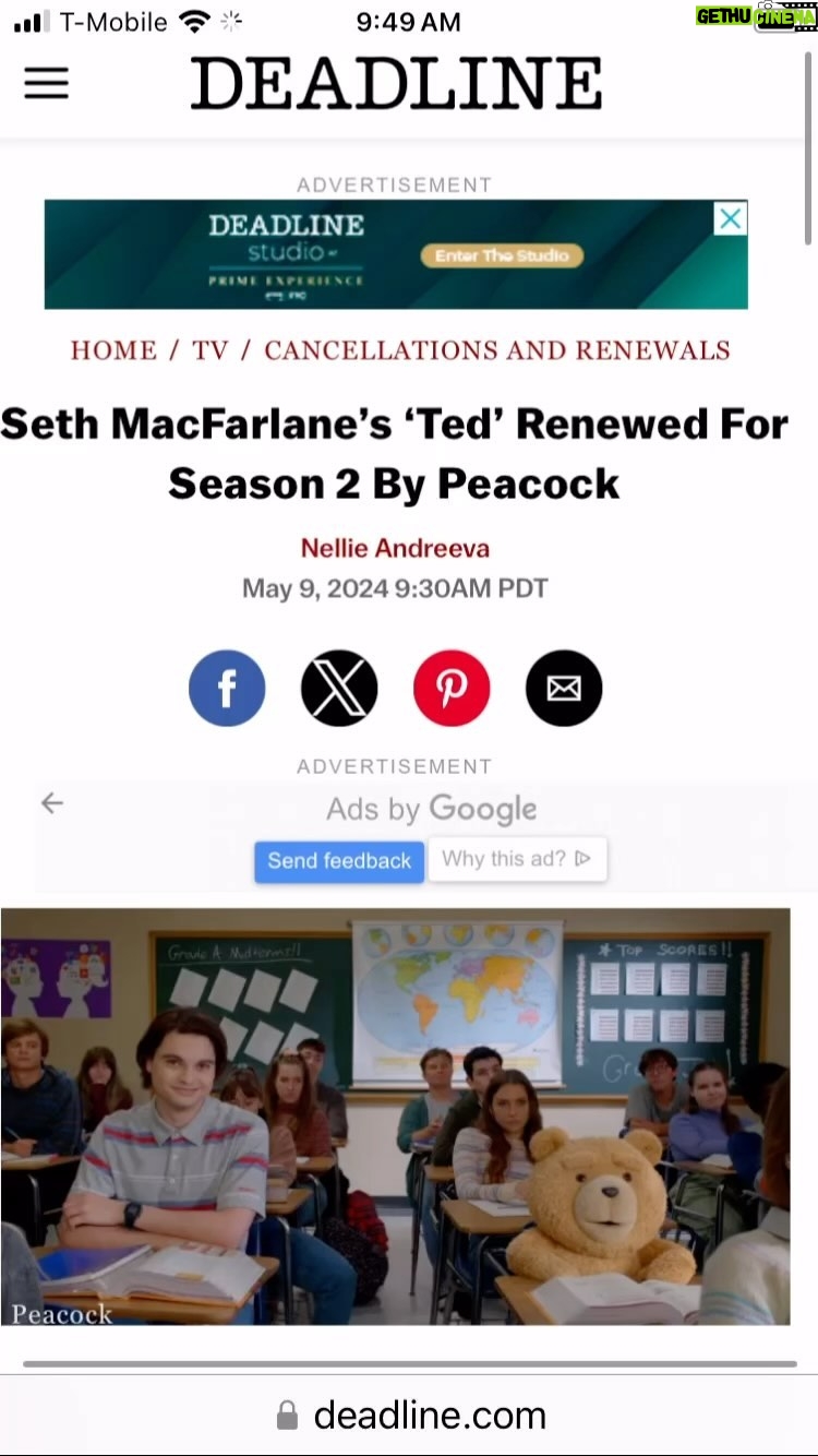 Alanna Ubach - 1.8K Likes - Here yee here yee!!!! #Ted is back for season 2 @peacock !!!!!!!!!!!!! 🌈🎊🎈🎈🎈🎈❤️❤️💥💥💥🍪🍪🍪😁🌈💥💥🎈🎈🎈🎈🎈🎈