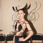 Alba August Instagram – Fick äran att öppna @beckmanscollegeofdesign visning i denna OTROLIGA kreation av @hampusdekman 🖤🖤🖤🕷️