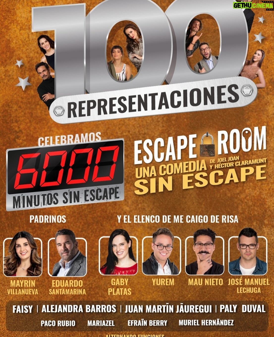 Alejandra Barros Instagram - Hoy!!!!! Gracias!!!! @escaperoomobra #100