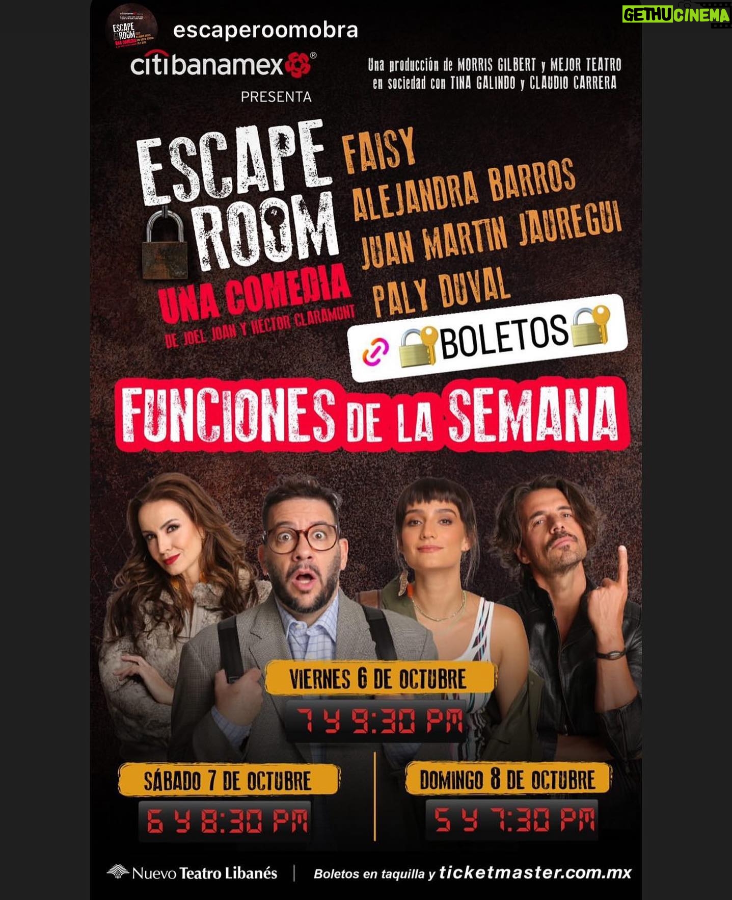 Alejandra Barros Instagram - Ahí nos vemos!!! @escaperoomobra #nuevoteatrolibanés Viernes? Sábado? Domingo? Compren sus boletos con anticipación❣️❣️❣️GRACIAS por tantas risas!!!! ❤️