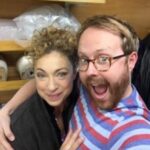 Alex Kingston Instagram - with my FABulous makeup artist James! xxxx