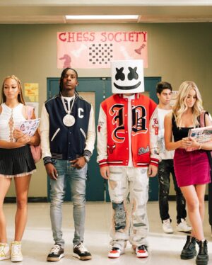 Alexa Blair Robertson Instagram - “Grown Man” @marshmello @808mafiaboss & Polo G music video out now! look for a familiar face🤭— thanks @cleartalentgroup for making this happen📚✏️🎓🚌📓👩‍🏫