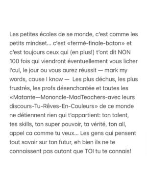 Alexandra Cosentino Instagram - Si pour devenir un vrai cow-boy tu dois tomber de ton cheval at least 100 fois… 🥹 Ce petit talk te ré-apprendra ce que les down de la vie nous font trop souvent oublier.

Dédicace spéciale à une GlowGirl que j’adore, you know who you are & you are FABULOUS ! 🫶🏽🌼❤️ 

#coulisses #coachingpersonal #underdogmentality #bulldogdetermination