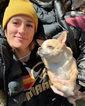 Alexandra Johnson Instagram - All that training at Nationals last week paid off! Cinderella is Dead V13ish ☑️ ft. celebratory snugs with my favorite guy. This one gets a slash but I put in a good few sessions with @allisonvest and it felt hard and more low end 13 than 12 for me personally. Victory milkshake per usual. Size mini.

@marmot @evolv_worldwide @athleticbrewing @hydroflask @tensionclimbing @trangoclimbing @frictionlabs @rhinoskinsolutions @organicclimbing