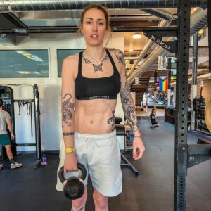 Alexandra Johnson Instagram - I PR’d on my max weighted hangs today. Training with measurable quantifiable results is important to me. I’m the most competitive person I know, so finding out what my absolute max is and then trying to beat it is how I’ve been able to constantly keep pushing forward.

17.5lbs means technically I should be able to hold a one-arm lock-off at 90° with Sunny… (After he loses about another 3/4 of a pound, he’s on his own fitness journey.) But obviously this is happening soon. 

In addition to @athleticbrewing dry January challenge, I spent the last month gathering data with @whoop outside of just strength testing, and was really curious about what the results would show. Since this is a “maxing out” post, sleep and hydration are maximally important when it comes to training and performance. One I’m really good at, and the other pretty bad. It’s been crazy to see the connection from session to session and pinpoint it directly back to a specific thing in terms of recovery. Dry January might be over, but the nerding out over training and recovery data continues, as always.

📸 @melinacostanza 

#FitForAllTimes #AthleticBrewing #AthleticBrewingCo #NonAlcoholic #NACraftBeer #Fitness #Training #DryJanuary 

Sponsored by Athletic Brewing. Milford, CT and San Diego, CA. Near Beer.