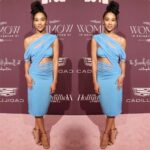 Alexandra Shipp Instagram - /ˈseləˌbrāt/ honor or praise publicly arms raised eyes closed mouth parted praised for the work has only started lift her up she’s got knowledge at her fingertips pouring from her polished lips drink it up she is the drip don’t falter because there’s more to be done here exalt her in opposition of the fear don’t hesitate stay woke stay vigilant celebrate we’re on the precipice of a moment thank you @the_hollywood_reporter for your beautiful event bringing women in hollywood to talk about creating a world worthy of the next generation! to all those who received scholarships: I can’t wait to see how you change the world!! 💄 @danadelaney 👗 @mandelkorn X @christopher_esber 💎 @_jennybird 👠 @jimmychoo