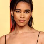 Alexandra Shipp Instagram - celebrating with @vanityfair 🕷️ 💄 @danadelaney 💇🏽‍♀️ @milesjeffrieshair 👗 @mandelkorn X @monotofficial 💎 @vraiofficial #vanityfairoscarparty