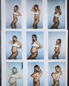 Alexandria DeBerry Instagram - I’m so thankful I’ve gotten to love on you an extra 2 weeks 👼🏽happy due date, my precious boy! what a privilege it was carrying you for 9 months, now getting to hold you in my arms! the greatest love I’ll ever know 🫶🏼 #pregnancypolaroids #babybeede2022 #beauxdiesel #newborn #pregancyupdate #duedate #babyboy