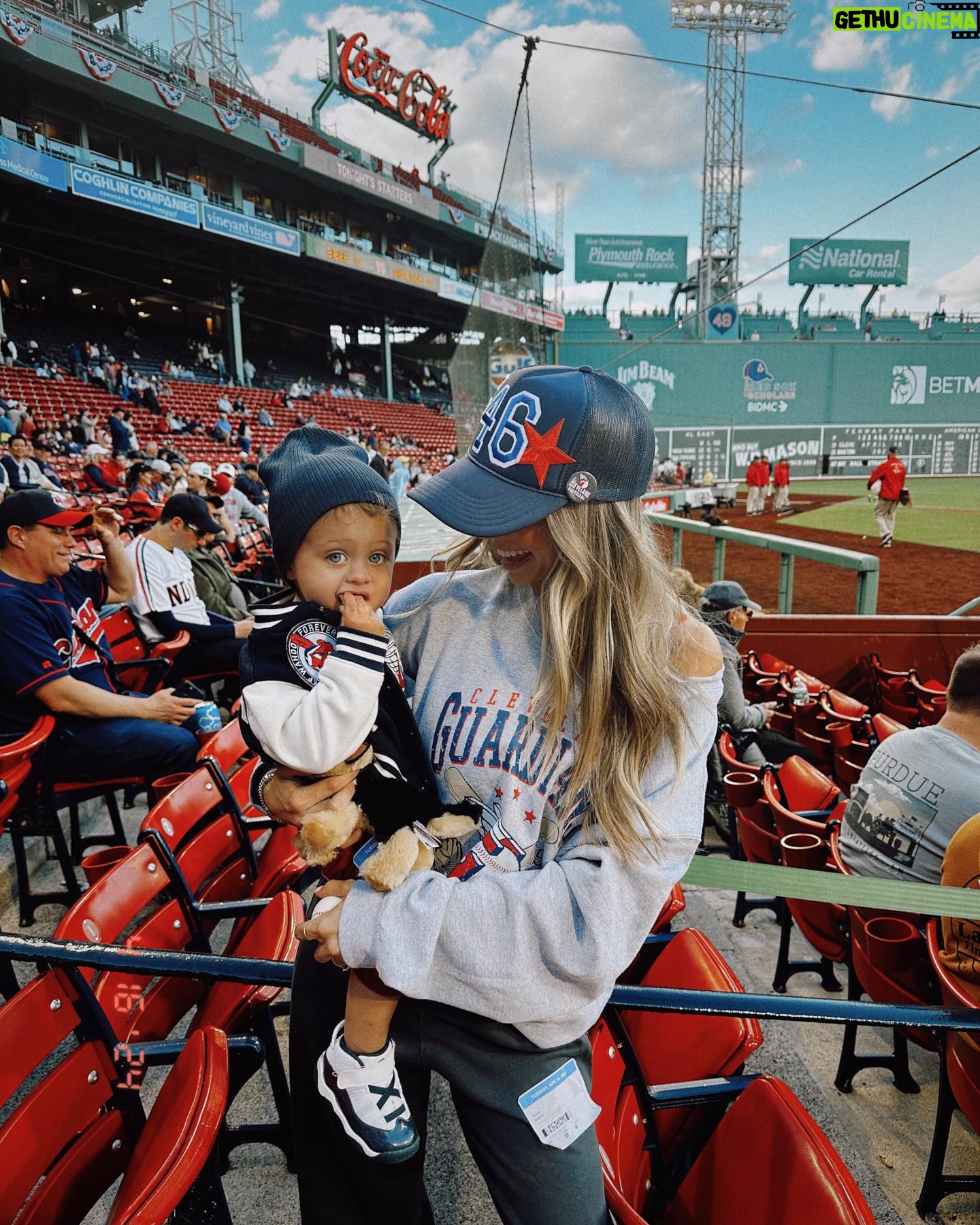 Alexandria DeBerry Instagram - checked 2 new stadiums off our list ⚾️ Fenway ✔️ Progressive field ✔️ love cheering on #46 if you couldn’t tell from the video in the last slide ❤️ @tylerbeede @cleguardians