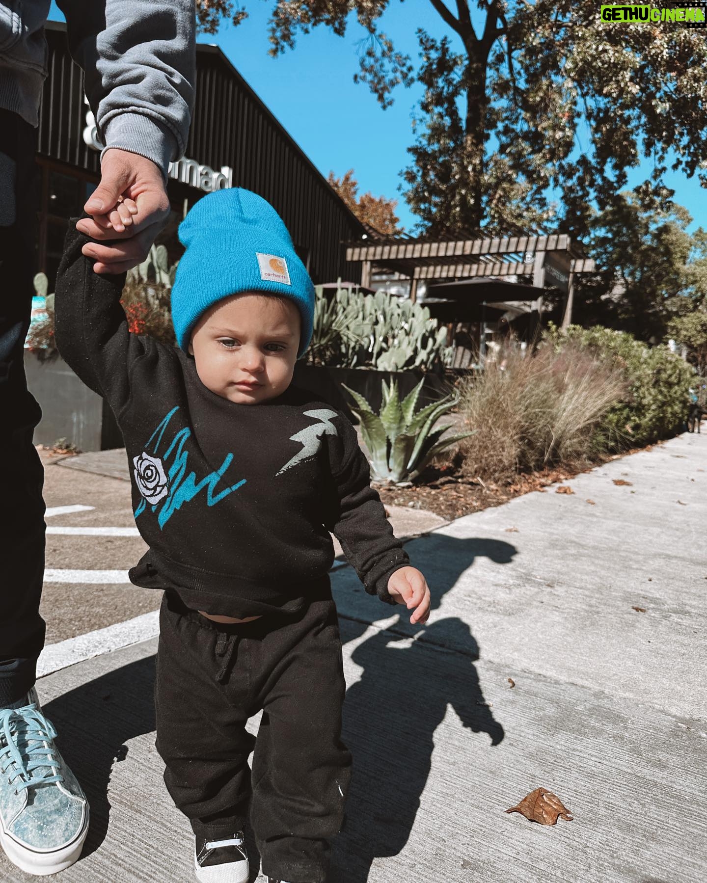 Alexandria DeBerry Instagram - did this weekend force me to order a toddler leash? the learning to walk stage is shortly followed by the “wanting to dart into the street” stage.. 😝 you can count on beaux to put the ‘rowdy’ in @rowdysprout ⚡️🛹 🤘🏼 💙