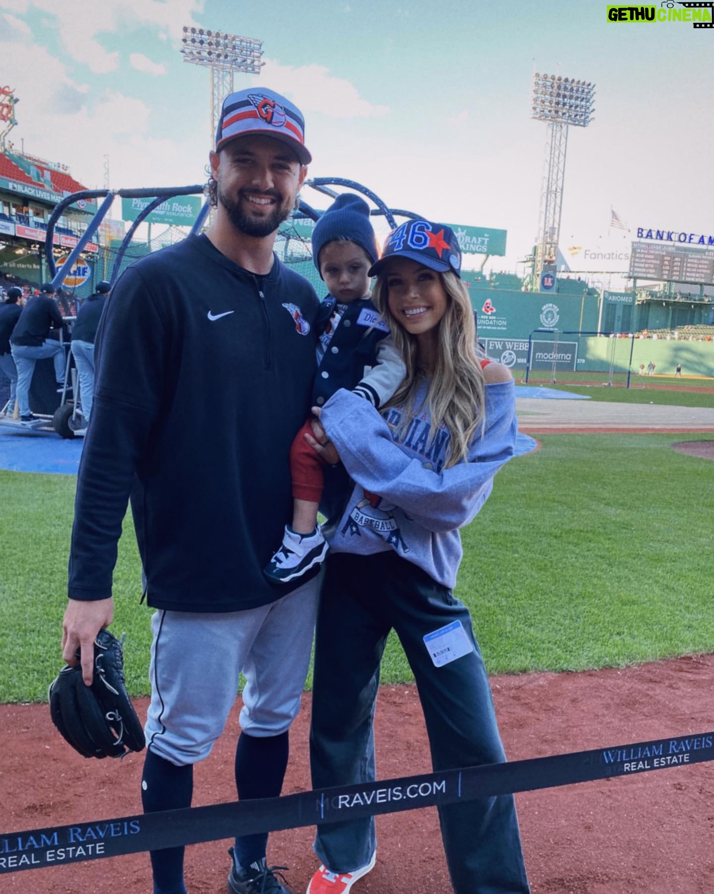 Alexandria DeBerry Instagram - checked 2 new stadiums off our list ⚾️ Fenway ✔️ Progressive field ✔️ love cheering on #46 if you couldn’t tell from the video in the last slide ❤️ @tylerbeede @cleguardians