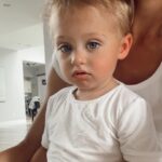 Alexandria DeBerry Instagram - not me crying on the plane rn looking at pics of this face 🥹 if you see a crazy woman sprinting in the airport, it’s me rushing to kiss these cheeks!! so grateful for a day off from filming so I can come home for a long weekend w/ my bb boy 💙 #beauxdiesel #18monthsold