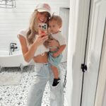 Alexandria DeBerry Instagram - I may be out of monthly milestone pennants, but there’s no shortage of beaux beede photos 🧡 13 months old today taking his 7th plane ride ✈️ thankfully it’s only a fraction as far as Japan 🥴off to Boston to see some fall foliage fam!! #beauxdiesel #babybeede2022 #13monthsold