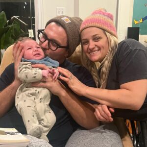 Ali Stroker Instagram - Jesse’s first Christmas! Merry merry! Love you all! Xoxox ❤️💚