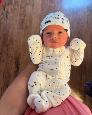 Ali Stroker Instagram - World meet Jesse Kenneth Perlow! Born 11/8 healthy and so happy to be here! Life will never be the same. We are so lucky that you are our boy! 💙💙💙💙