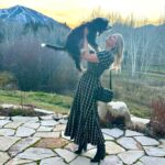 Ali Larter Instagram – How did you know to match my dress to my new puppy? Loving your gorgeous Sun Valley dress- Thank you! @katherineschwarzenegger @cleobella