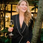 Ali Larter Instagram - ✨VB x FG✨This beautiful full moon night in Palm Beach, the dear friends, the killer suit and diamond danglers, and the wine made it all devilishly divine. Cheers to more Forever Gold moments! 🌕