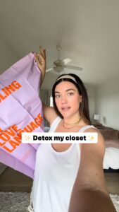Ali Tate Cutler Instagram - I truly can’t believe it took me this long to treat clothes the same way I treat everything else. No toxic anything 🛑 My wardrobe is the last place I’ve been clearing and I was sooooo bummed to see some of my favorite pieces are almost entirely plastic. 95% of Americans are now showing PFAS and microplastics in their bloodstream. Not down with that. This is your sign to Detox your Closet with @mate_the_label (they make it easy with their send-back bag and $20 shopping credit) 💰