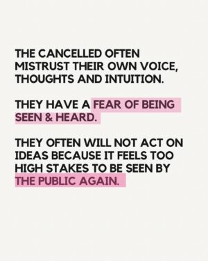Ali Tate Cutler Instagram - CANCELLATION IS A MENTAL HEALTH ISSUE 💕

I have created these slides because a lot of my followers still don’t know the transition I’ve made from model to mentor…

In totally clear and unambiguous terms ⬇️

✅ I help women open and regulate their throat chakras to speak their truth, stop people pleasing and cultivate the I SAID WHAT I SAID energy 
✅ I help people who have experienced micro or macro cancellations recover and regain their shine
✅ I help clear the fear of cancellation happening in the future 
✅ I help women step into their authenticity chapter to make more money, call in aligned clients,
followers, friends and relationship in many industries

And here’s the thing… I know how painful cancellation can be and so FEW people are talking about this.

Because we are scared.
Because it’s heavy.
Because we don’t want to draw ire or unwanted attention to ourselves.

But people who have experienced micro or macro cancellation are hugely underserved and in desperate need of help.

This is a restorative justice issue. This is a community issue. This is a mental health issue.

I refuse to sleep on this topic anymore.

Drop a 🔥 if you’re feeling this