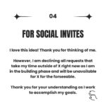 Ali Tate Cutler Instagram - ‼️‼️ Save these “No thank you” templates to your phone to automate your season of essentialism ‼️‼️ To be honest, I have been struggling. I feel burnt out. My mentorship business is thriving, there are modeling and influencing opportunities, social invites coming in every day. I have learned the hard way after getting sick the last two weeks what happens if you THINK you can do everything. You can’t. And you’re going to fail at your top priorities if you continue to say YES to every shiny opportunity that comes through. So I have saved these responses on my phone to automate the NO. Put a 🔥 if you’re in the burn out season and ready to say NO.