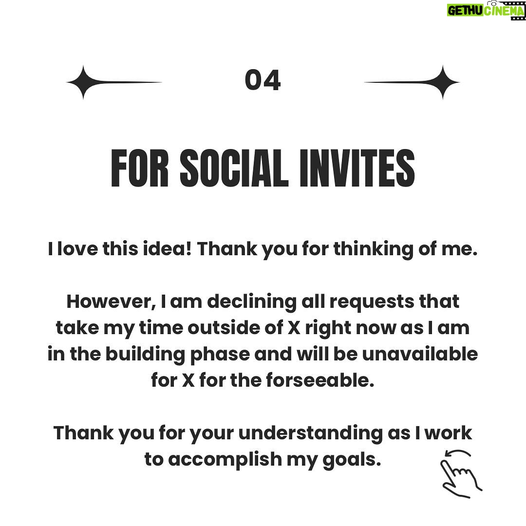 Ali Tate Cutler Instagram - ‼️‼️ Save these “No thank you” templates to your phone to automate your season of essentialism ‼️‼️ To be honest, I have been struggling. I feel burnt out. My mentorship business is thriving, there are modeling and influencing opportunities, social invites coming in every day. I have learned the hard way after getting sick the last two weeks what happens if you THINK you can do everything. You can’t. And you’re going to fail at your top priorities if you continue to say YES to every shiny opportunity that comes through. So I have saved these responses on my phone to automate the NO. Put a 🔥 if you’re in the burn out season and ready to say NO.