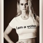 Alice Eve Instagram - “This is my first time voting in the U.S. because I was not a citizen. In 2016 I found it so distressing watching the campaign and not having a voice. Being for all intents and purposes a participating American, paying my taxes and taking on the cultural woes, I just wanted to have a voice, so I went to an immigration lawyer and took up citizenship. If you believe you have a voice and that your voice makes a difference, then it actually does make a difference.” —Alice Eve, Actress @violetgrey @iamavoter