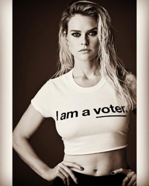 Alice Eve Instagram - “This is my first time voting in the U.S. because I was not a citizen.  In 2016 I found it so distressing watching the campaign and not having a voice.  Being for all intents and purposes a participating American, paying my taxes and taking on the cultural woes, I just wanted to have a voice, so I went to an immigration lawyer and took up citizenship.  If you believe you have a voice and that your voice makes a difference, then it actually does make a difference.”
—Alice Eve, Actress @violetgrey @iamavoter