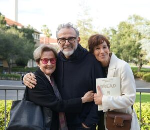 Alice Waters Instagram - My dear friends Massimo and Lara! They are doing such amazing work at @foodforsoul_it building REFETTORIOS around the world to reduce food waste and feed the communities where they’re based. There is a beautiful one in San Francisco, and I can’t wait to visit the one in Harlem some day! As Lara says, “Each is unique: they may look different but they feel the same.” That’s what happens when you lead with values and let everything else fall into place! It’s the only way!
Photo credit: Kathryn Davis, Stanford Center on Philanthropy and Civil Society