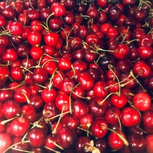 Alice Waters Instagram - In a cherry moment now! Got these cherries at the Ferry Plaza Farmer’s Market from Largier Farm. I wait all year to taste them and thank John who grows them. It is strict seasonality that excites me because that is the only time when aliveness ripeness happens.