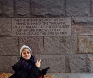 Alice Waters Instagram - This photo was taken about ten years at the FDR Memorial in DC. When I thought about today, it was the only photo that expressed my hopes: we could fall in love with nature again through food! That is how it happened to me!