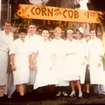 Alice Waters Instagram – This was part of the Cafe Panisse  staff at year 10.  We are celebrating 41 years today!
Maybe you recognize some of the amazing cooks that made the Cafe what it is: Mike Tusk, Ramona d’Viola, Gilbert Pilgram, Russell Moore, Tony Brush, Deborah Sigler, Suzanne Goin and Jon Helquist. But thank  you and love to everyone who has been part of its creation.. our loyal customers too.