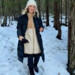 Alicia Agneson Instagram – My favourite time of the year has come, going home to Scandinavia for the holiday season . Pine trees, dog walks & open fires. Lots of memories to be made. Thank you for keeping me warm @tretorn_europe