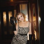 Alicia Agneson Instagram – From Vienna with love 🎞️ @diorbeauty I mean this DRESSSSSS and these gloves. Could wear this everyday from now on.