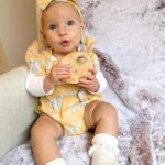 Alicia Banit Instagram - Happy half birthday Isla Joy! 6 MONTHS! I am actually mind blown that our baby girl is half a year old! Where has the time gone?! This has been a big month for Isla! Our lil pumpkin is eating pumpkin like it’s going out of fashion, she laughs so hard at the most random things (like Detho eating soup) and loves going for walks in her pram. So much so that she squeals with excitement and kicks her legs as if to say LETS GOOO! She babbles to herself a lot and then yells very loudly! Her favourite song is ‘You Make My Dreams (Come True) and she’s obsessed with Mud, morning chats with daddy and her grandparents. She has the sweetest little personality and is so social, she loves everyone! We can’t wait to see who she becomes over the next 6 months and beyond. We are so incredibly lucky to be her parents, our smiley girl is our whole world 🤍🖤
