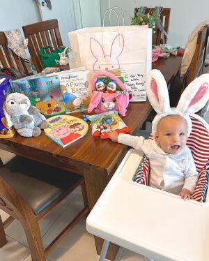 Alicia Banit Instagram - First Easter with our happy little bunny!
So grateful for the beautiful family we are surrounded with 😍
One Easter down, one to go 😁