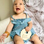 Alicia Banit Instagram - 5 months with our baby 🥹💜 She is an angel! TWO big toothy pegs with more coming through which she’s handling like an absolute champ. She loves squealing and squeaking like a dolphin, she’s started to twist and roll everywhere (that’s so much fun while changing her nappy 🙄) and pretty sure we’ll be starting on solids soon because the girl is reaching for EVERYTHING we eat. She also sigh’s which is hilarious because honestly DO WE BORE YOU?! I can’t believe we’re another month down, time is moving so fast and even though this month has been rough with her teething and I’m more tired than I’ve ever been I am so beyond grateful for her beautiful soul in our lives. Watching her personality come to life is my favourite part of ever day 🤍