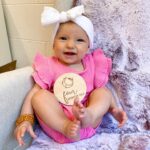 Alicia Banit Instagram - Okay little miss 4 month old 🤯 Our girl is growing up so fast! Literally everybody she meets says she’s so chill and happy, she’s rolling around like a champion and she has a TOOTH! SO MUCH DROOL! She loves people and her laughs are what dreams are made of. This was the fastest month by far and the biggest growth spurt! Those blue eyes are always watching and she’s so curious about everything around her. Watching her personality come to life is our favourite thing in the world and I didn’t think it was possible but our love for her grows every single day!