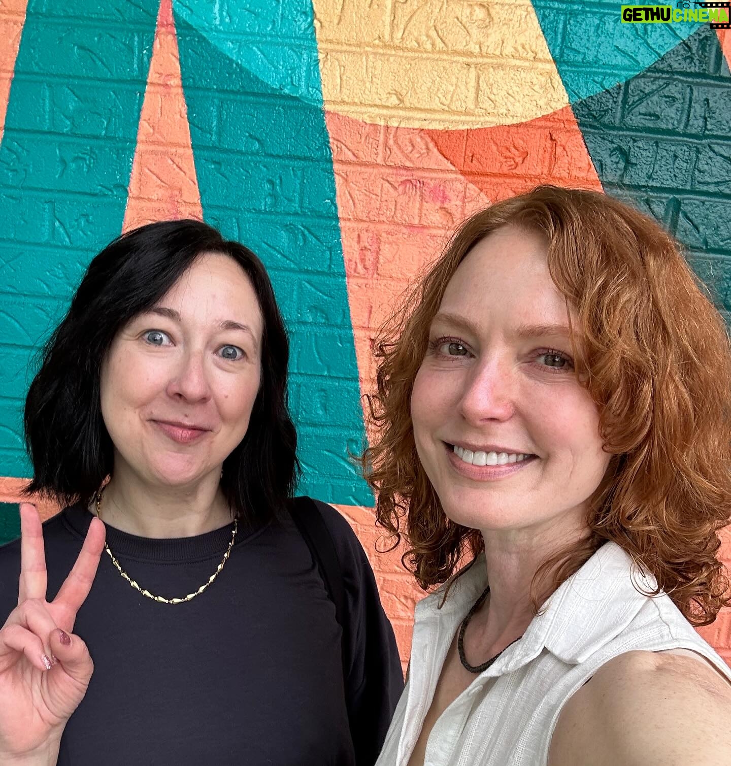 Alicia Witt Instagram - a dynamite 24 hours ✨ 1) with @brianelmquist - from one of my favorite bands, @thelonebellow - having just finished our first song written together 🙃 so joyful. what a gift. i love the tune we made up!! 2) - quality control inspector @theimportanceofbeingernesth on the job - supervising today’s work on my christmas record. 3- vibraphones for said record with @kalmusky at @addictionsound, in what i was informed is the first vibe session in this new space! 4) early morning catch up breakfast with my old friend from LA - @specktoria!! the best way to start the day. here’s to life and time 🌞 5) playing my tiny violin for all my imaginary friends to marvel at 6) hawk energy abounding