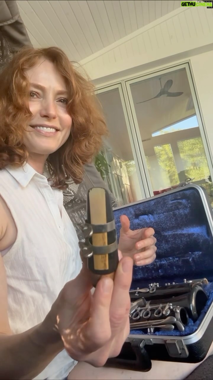Alicia Witt Instagram - unpacking my clarinet from mr holland’s opus for the first time in 30 years… complete with the same now-splintered reed i used when i ‘played the sunset’… and the band-aid on the thumb rest to keep me from getting a blister 😭 ✨ i believe there is a piece of me from 30 years ago in this case, in this instrument that holds so many memories. and i think she’d be really happy to emerge here in nashville all those decades later, and see the life we have now 💫🎶 #mrhollandsopus #richarddreyfuss #aliciawitt #playthesunset #clarinet #moviememorabilia #tossbacktuesday #90s #90smovies #clarinetplayer