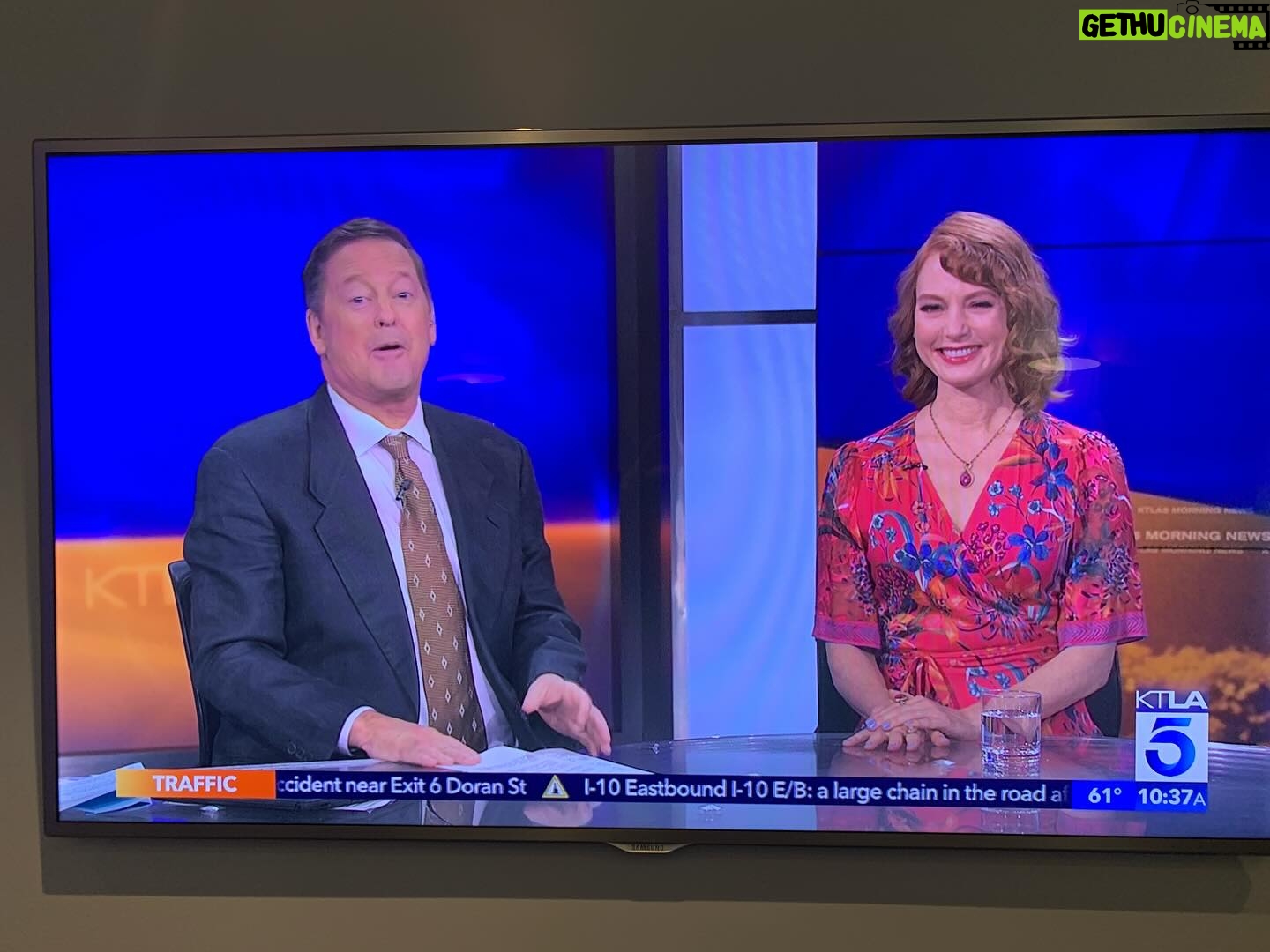Alicia Witt Instagram - it would be impossible to guess how many times i had the honor of sitting here across from the inimitable @samontv at @ktla5news. just yesterday morning, i was informed that my first confirmed interview while in LA for the premiere of @longlegsfilm would be with him - which is no surprise. sam was everyone’s first stop when coming thru town, a favorite and familiar and joyful place to be. he knew just what to ask and always made you feel special - and truly loved his job. sam’s respect and admiration for entertainers and not only what we do, but our often-whirlwind lives, shone thru his very essence, and i always left an interview with him feeling all glowy, seen, and appreciated. whether i was there to promote my earliest music releases, or a tiny indie screening in 2 theaters, or a huge movie - he was equally passionate and enthusiastic, a champion in every way. i hope he knew the extent to which we all felt that way about him - and i’m sure he did ❤️ i can’t believe he is gone. sending love to his family, and his KTLA family. thank you for the memories, beautiful #samrubin. you’ll be so missed. #ktla5news #ktlamorningnews @ktlamorningnews