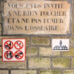 Alie Ward Instagram - Hi. Paris has hundreds of miles of secret abandoned tunnels under the streets and that they are filled with MILLIONS OF PEOPLES BONES. How about that? I interviewed a world expert on the Catacombs: French history professor and author Dr. Erin-Marie Legacey who gave me all the trivia and context. This week’s @ologies episode is up (link in bio) and it explains WHY ARE THE BONES THERE WHAT DO THEY SMELL LIKE WHO ARE THESE PEOPLE, and other questions that my brain was screaming. Enjoy, and Happy Spooktober. Has anyone else been to the Catacombs? How did you feel about them? 💀