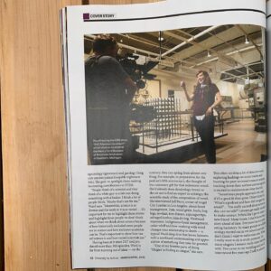 Alie Ward Instagram - My first magazine cover, and I owe it all to @div_in_action. Thank you so much for profiling me and celebrating the array of geniuses I’ve gotten to know for @Ologies, @cbsinnovationtv & @cbsinventiontv. Truly surreal to hold this issue in my hands. And thank you @adriennelewin for the beautifully written and impeccably researched piece, @vonSwank for taking such incredible pics, and @edwinmonzon for glam, and the @nhm for letting us shoot there. Volunteering at the museum when I was at my most depressed changed my whole life, and I never dreamed that the #WillowhutWednesday posts I’d make from my weekly shifts would ever lead to this. If you’re in a slump, or feel like you don’t know yourself, try volunteering somewhere if you can. Being somewhere you love with a purpose and helping out can really yank us out of a rut, rediscover passions, help us see our worth, and introduce the best people into our orbits. Which is even more rewarding than a magazine cover. But the cover is also pretty friggin’ rad.
