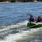 Alison Sweeney Instagram - Haha! Wipe out all the way. Ben had no trouble hanging on. Me not so much. 😂 Summer fun with Ben, Dave & some friends out at the lake. ☀️ 💦