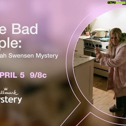 Alison Sweeney Instagram - So excited for the new #HannahSwensen mystery One Bad Apple to premiere this Friday night!! 🔍 thank you @hallmarkmystery for helping us make these fun movies.