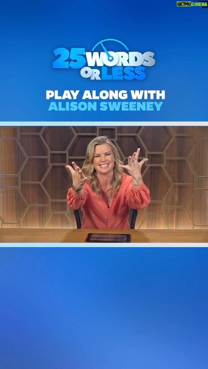 Alison Sweeney Instagram - It’s YOUR turn to guess!! 😮 Alison Sweeney and Orlando Jones RACE to the finish line TODAY on an all new 25 Words or Less! www.25words.com for local listings! 📺️ #25wordsorless #gameshow #meredithvieira #playalong #guessinggame #boardgame