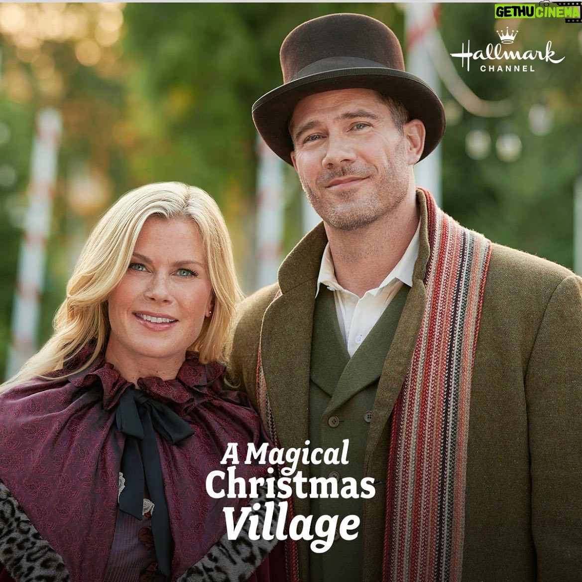 Alison Sweeney Instagram - Getting super excited about A Magical Christmas Village premiering THIS FRIDAY!!! Luke (@ten_minutes_younger ) & I had so much fun with these characters and this romantic Christmas adventure. I can’t wait for you all to see it!! @hallmarkchannel 8pm Nov 4th #tunein #christmasmovies #amagicalchristmasvillage 🎄