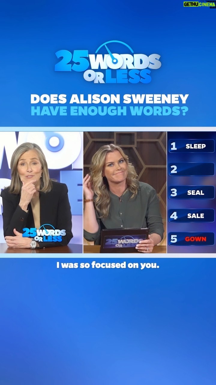 Alison Sweeney Instagram - They’re SO close... 👀 Can Alison Sweeney turn things around for her team? 🫠 Find out TODAY on an all new 25 Words or Less! www.25words.com for local listings! 📺️ #25wordsorless #gameshow #meredithvieira #playalong #guessinggame #boardgame