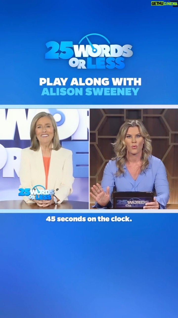 Alison Sweeney Instagram - In this game, every SECOND counts! 🙃 Can Alison Sweeney make up for lost time? Don’t miss today’s ALL NEW episode! www.25words.com for local listings! 📺️ 