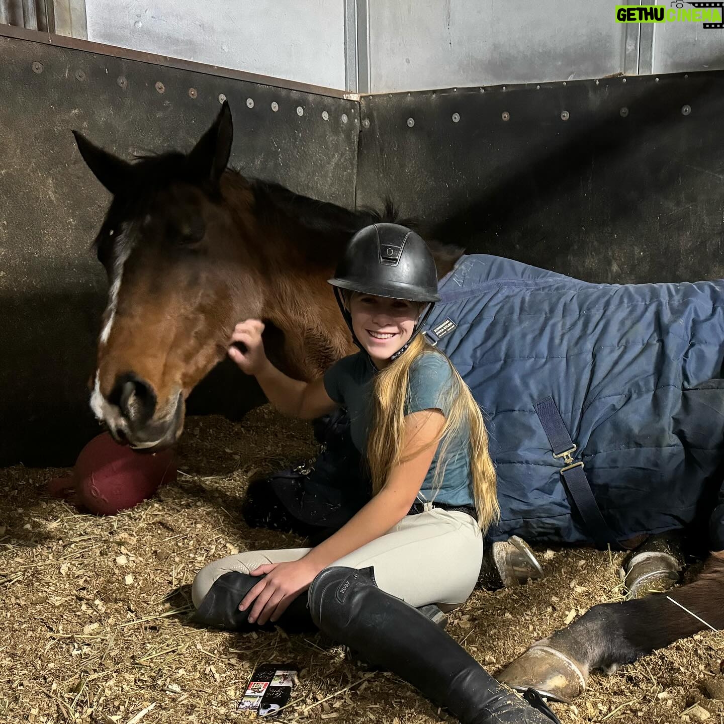 Alison Sweeney Instagram - Cuddle time. 💕 my two favorite girls. 🐴 ❤️ #winter #blankets #horsegirls