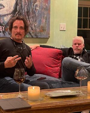 Allison Dunbar Instagram - anarchists…..
#vinovino #wildnightsinpasadena #loudmouthsoup #sonsofanarchy #dogsandpals
